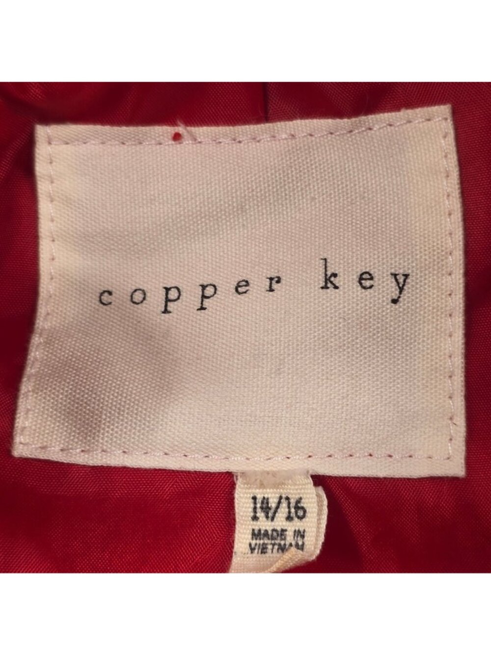 Copper Key Girls 14/16 Long Coat Red Christmas Holiday Velvet Ruffle Collar - Picture 2 of 6